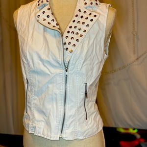 Pleather vest with studs forever 21